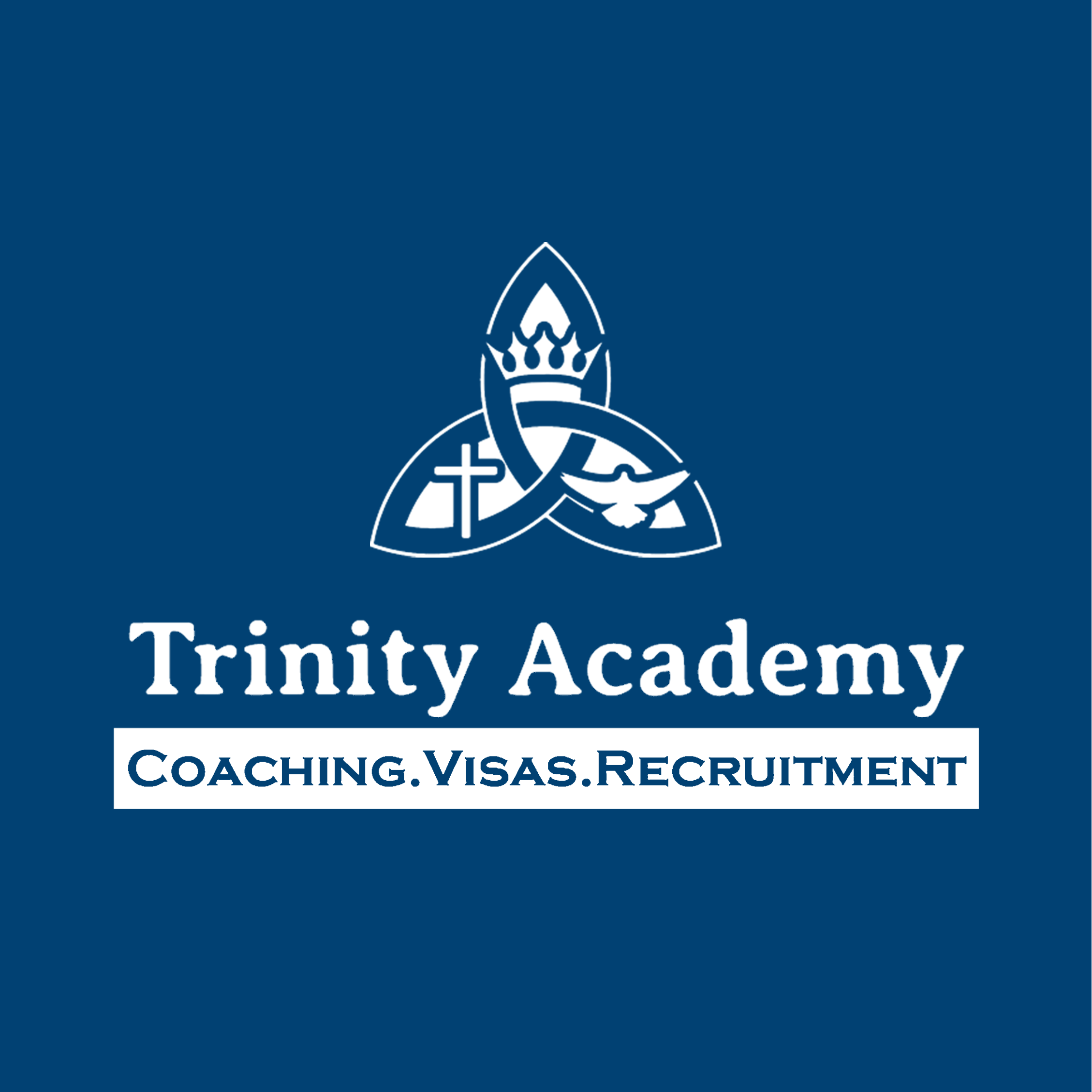 Trinity-Logo blue background